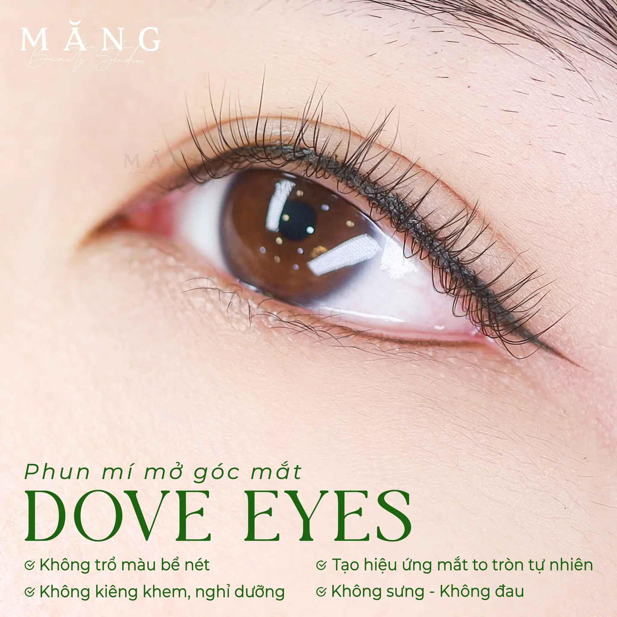 Ưu điểm nổi bật của phun mí mở góc mắt tại Măng Beauty
