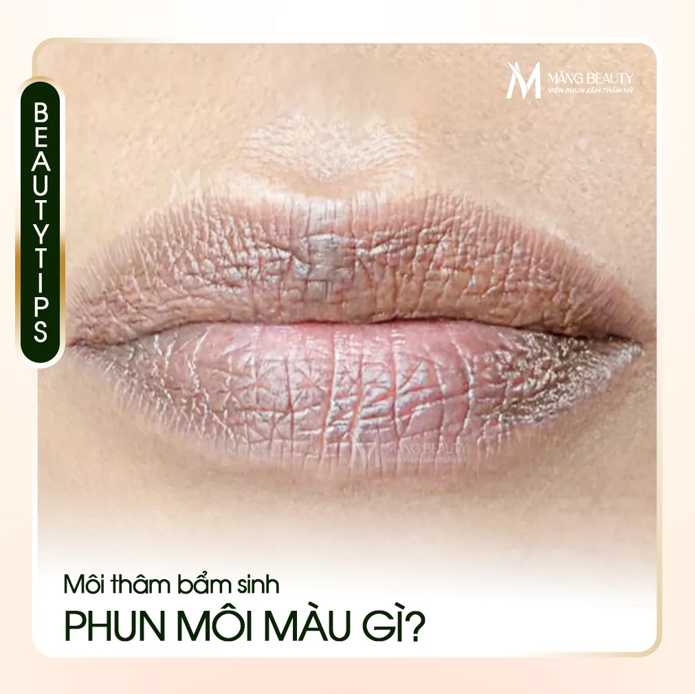 Môi thâm bẩm sinh phun môi màu gì lên chuẩn, không bị xỉn?