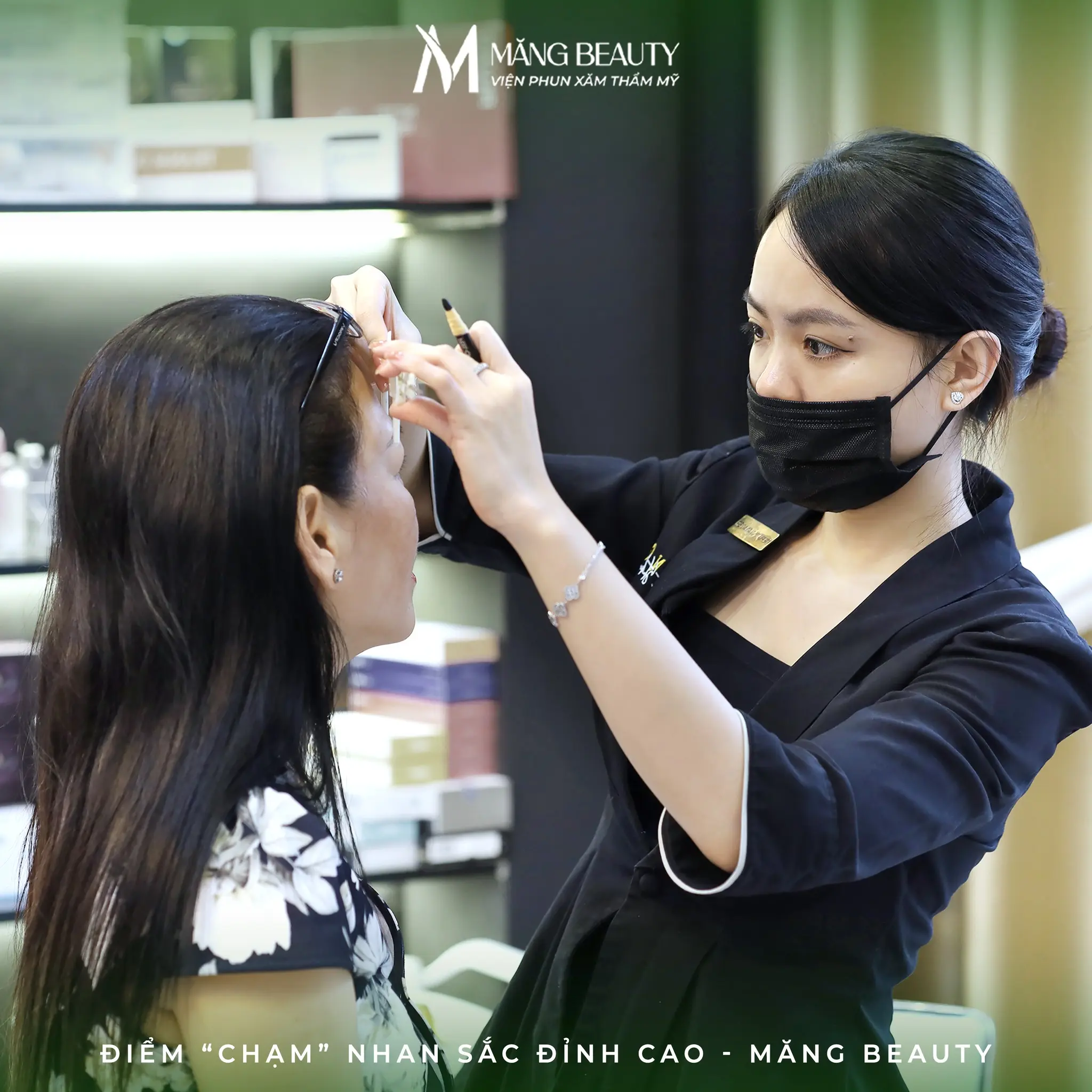 Quy trình phun xăm chân mày sợi Magic Brows chuẩn Y khoa tại Măng Beauty