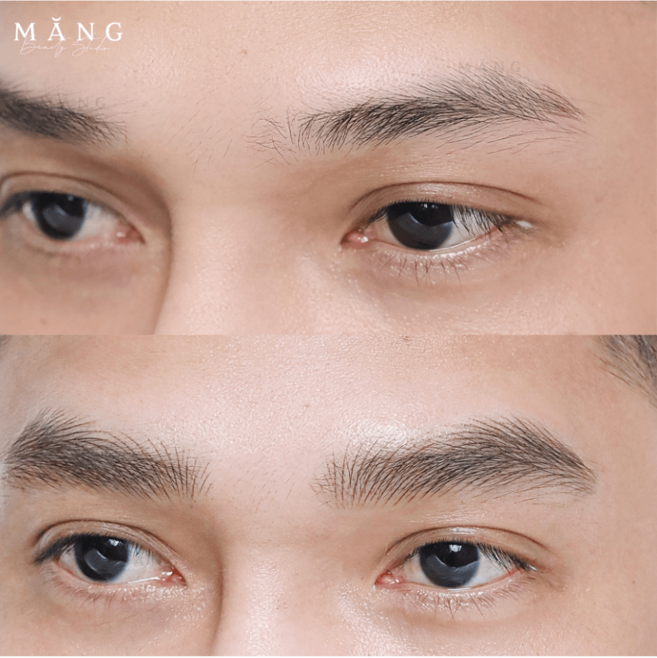 Phun chân mày sợi giúp nam giới hoàn thiện diện mạo mạnh mẽ và nam tính hơn
