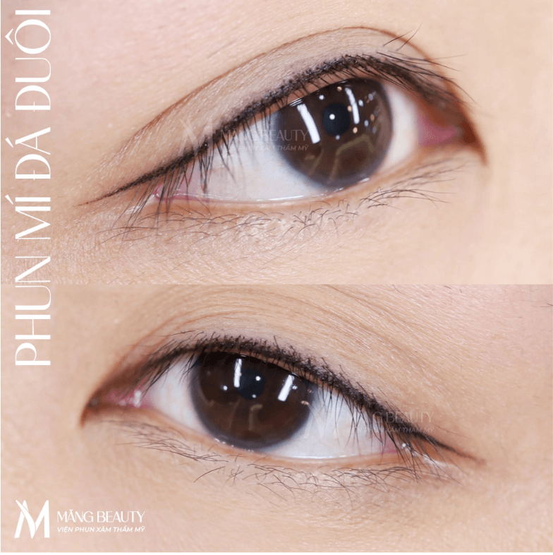 Măng Beauty ứng dụng kỹ thuật phun mí hiện đại giúp tối ưu độ bền và sự tự nhiên cho đôi mắt