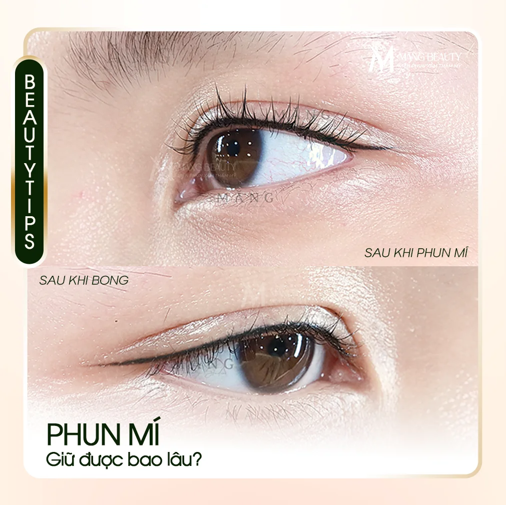 Phun mí giữ được bao lâu? Bao lâu thì phai và khi nào nên dặm lại?