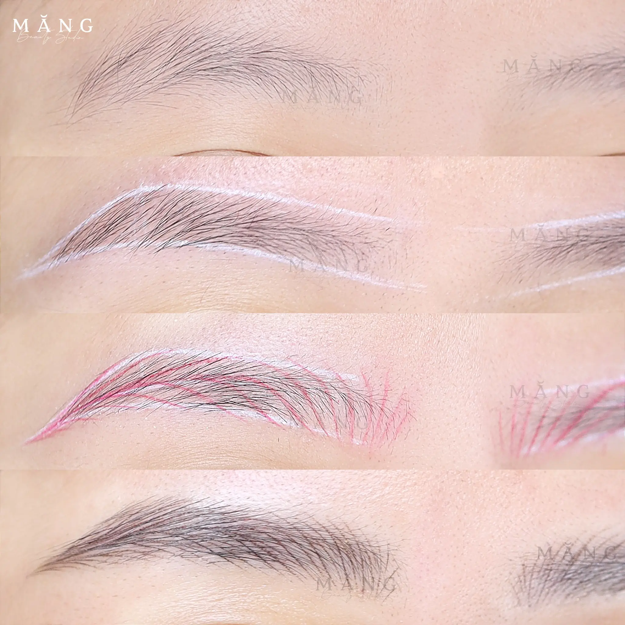 Quá trình đo vẽ cẩn thận, đảm bảo phù hợp với từng tỷ lệ gương mặt