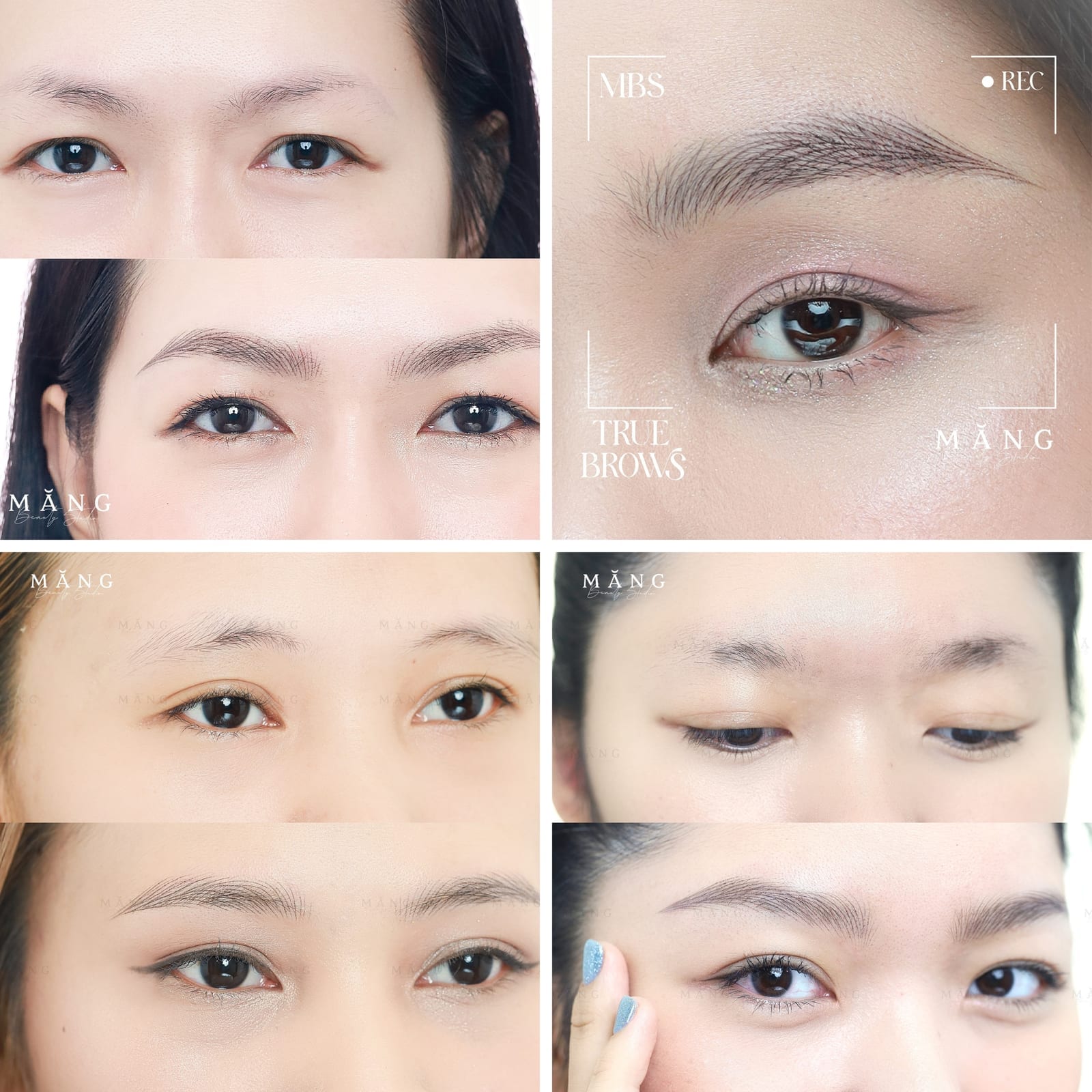 Tác phẩm chân mày sợi True Brows được thực hiện bởi đội ngũ Master tại Măng Beauty